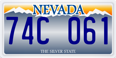 NV license plate 74C061