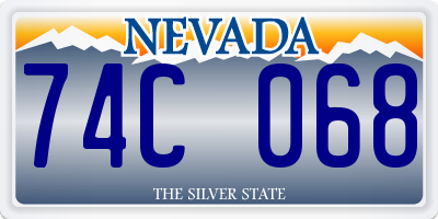 NV license plate 74C068