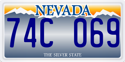 NV license plate 74C069