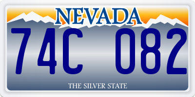 NV license plate 74C082