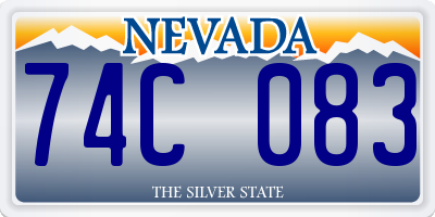 NV license plate 74C083