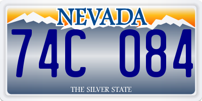 NV license plate 74C084
