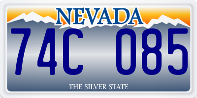 NV license plate 74C085