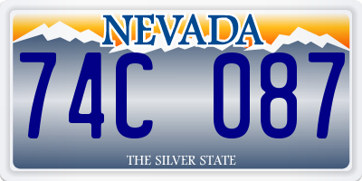 NV license plate 74C087