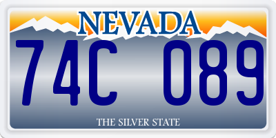 NV license plate 74C089