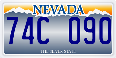 NV license plate 74C090