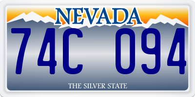 NV license plate 74C094