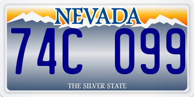 NV license plate 74C099