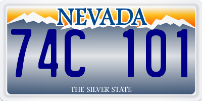 NV license plate 74C101