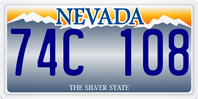 NV license plate 74C108