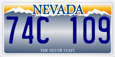 NV license plate 74C109