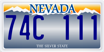 NV license plate 74C111