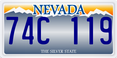 NV license plate 74C119