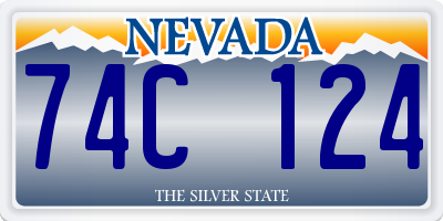 NV license plate 74C124