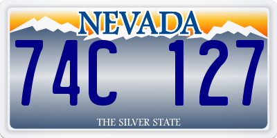 NV license plate 74C127