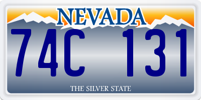 NV license plate 74C131