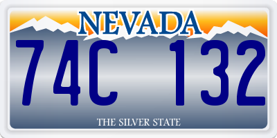 NV license plate 74C132