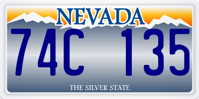 NV license plate 74C135