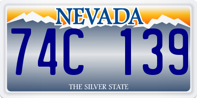 NV license plate 74C139