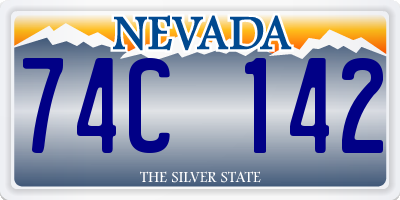 NV license plate 74C142