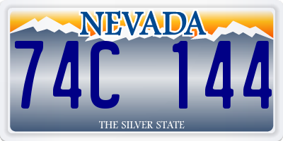 NV license plate 74C144