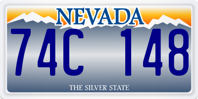 NV license plate 74C148