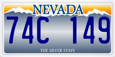 NV license plate 74C149