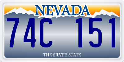 NV license plate 74C151