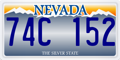 NV license plate 74C152