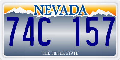NV license plate 74C157