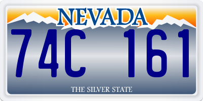 NV license plate 74C161