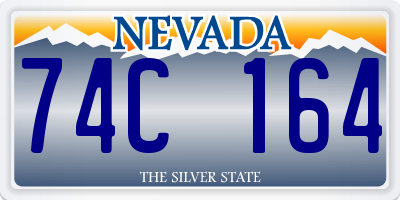 NV license plate 74C164