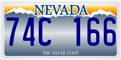 NV license plate 74C166