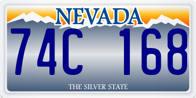 NV license plate 74C168