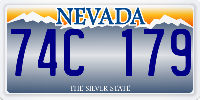 NV license plate 74C179