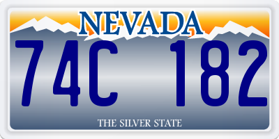 NV license plate 74C182