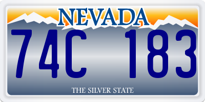 NV license plate 74C183