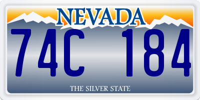 NV license plate 74C184