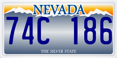 NV license plate 74C186
