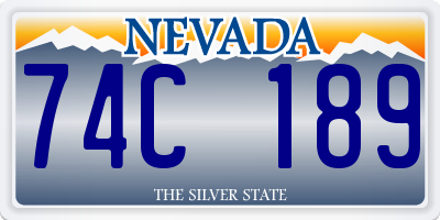 NV license plate 74C189