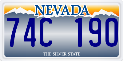 NV license plate 74C190