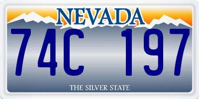 NV license plate 74C197