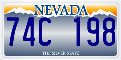 NV license plate 74C198