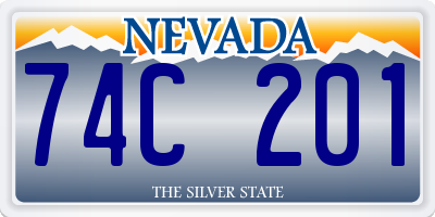 NV license plate 74C201