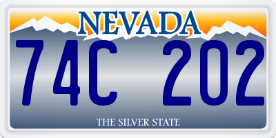 NV license plate 74C202