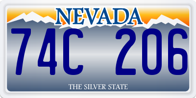 NV license plate 74C206