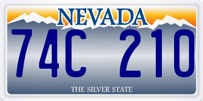 NV license plate 74C210