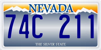 NV license plate 74C211