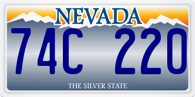 NV license plate 74C220