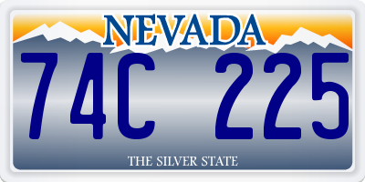 NV license plate 74C225